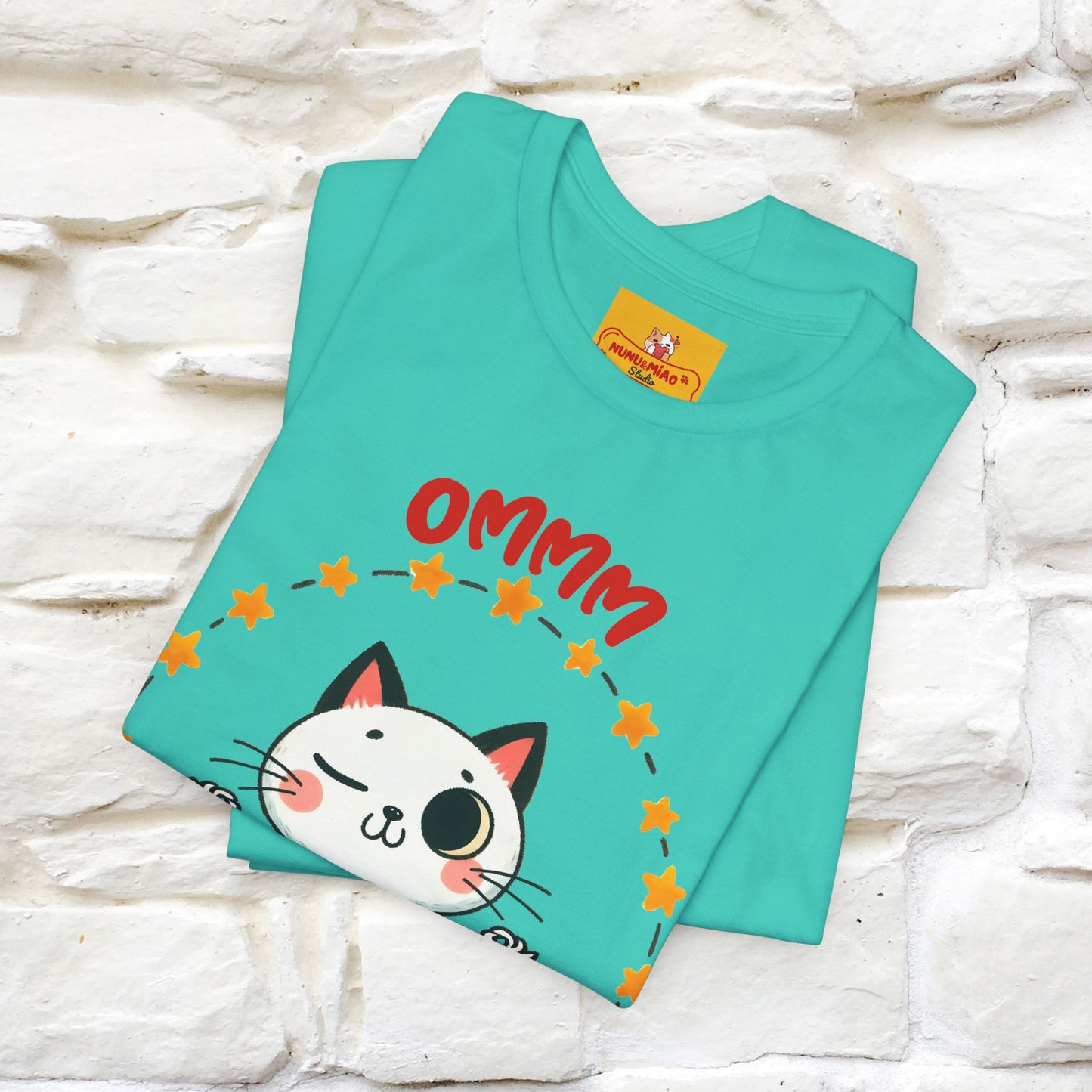 ''Ommm, Keep Calm'' Cat T-Shirt | Nunu&Miao Studio - Nunu&Miao Studio