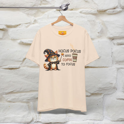 ''Hocus Pocus I Need Coffe To Focus'' Funny Cat Shirt | Nunu&Miao Studio - Nunu&Miao Studio