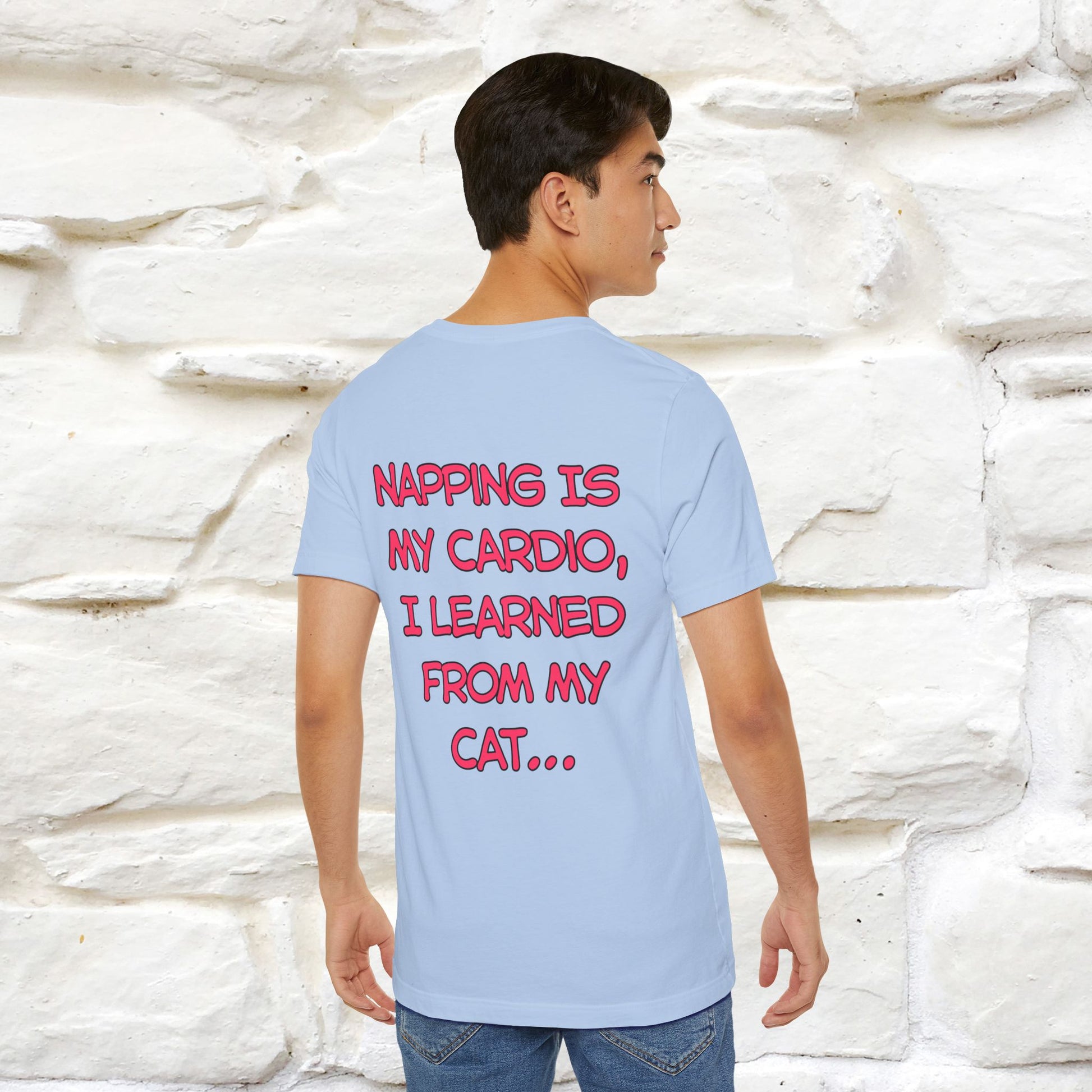 "Napping Is My Cardio, I Learned From My Cat…" Funny Cat T-shirt | Nunu&Miao Studio - Nunu&Miao Studio