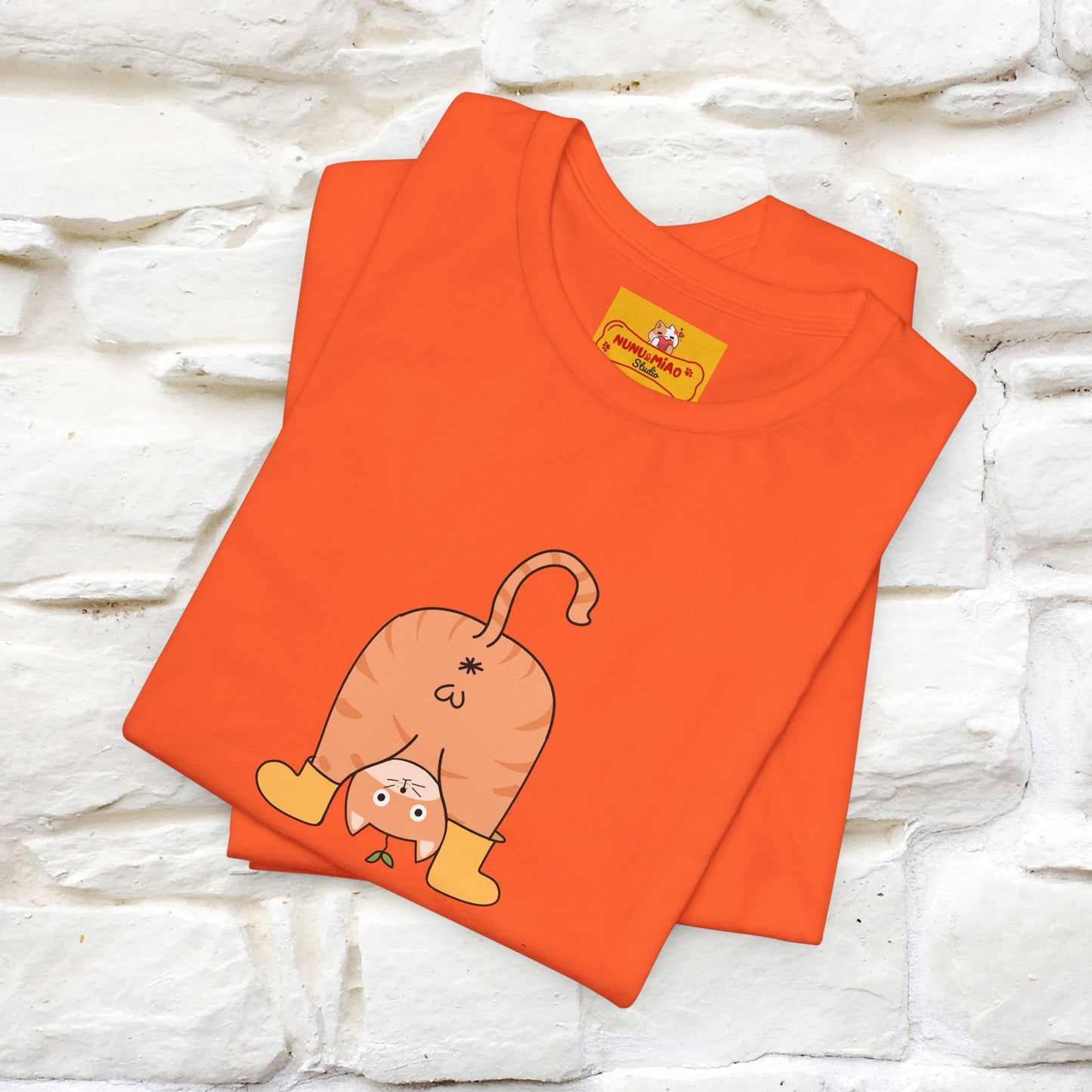 "Sometimes You Need to Look at Life from a Different Perspective" Cat T-Shirt | Front & Back Design | Nunu&Miao Studio - Nunu&Miao Studio