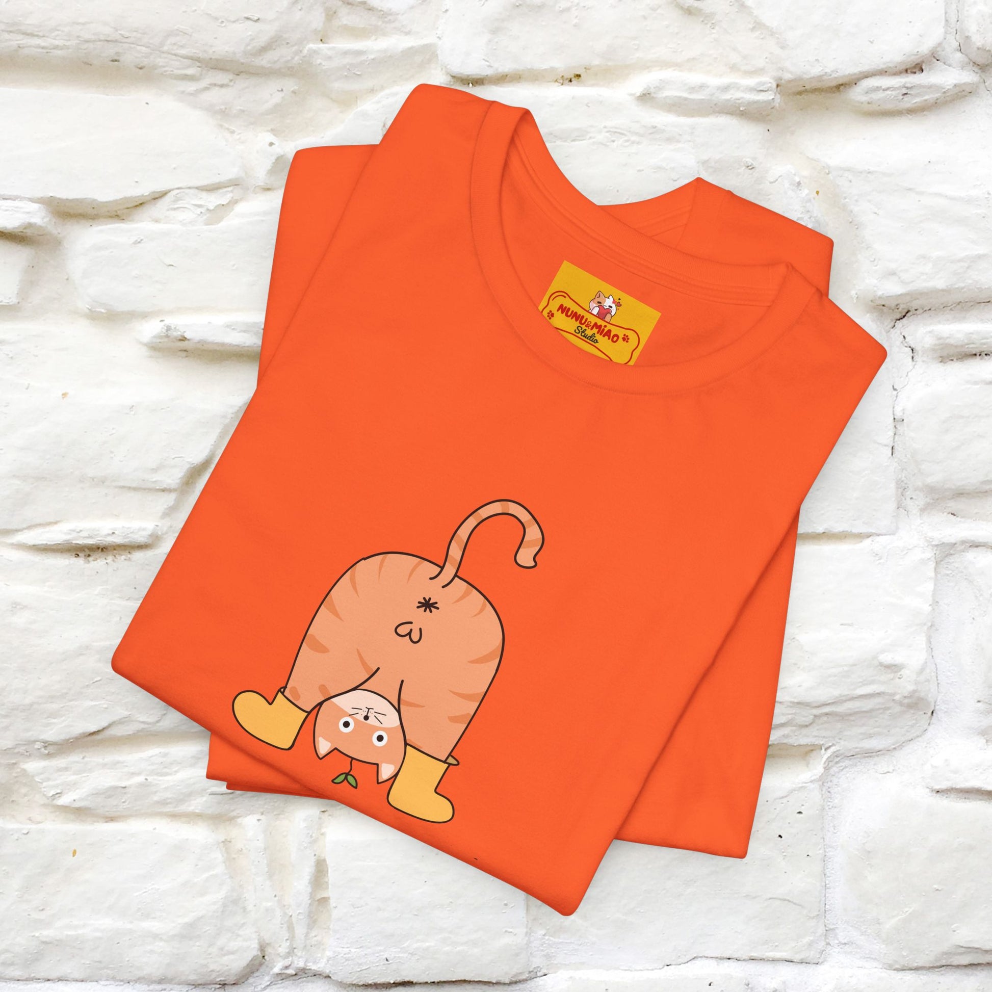 "Sometimes You Need to Look at Life from a Different Perspective" Cat T-Shirt | Front & Back Design | Nunu&Miao Studio - Nunu&Miao Studio