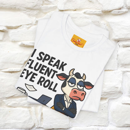 ''I Speak Fluent Eye Roll ''|  Sarcastic Cat T-Shirt | Nunu&Miao Studio