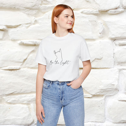 "Be The Light" Cat T-Shirt | Front & Back Design | Nunu&Miao Studio - Nunu&Miao Studio