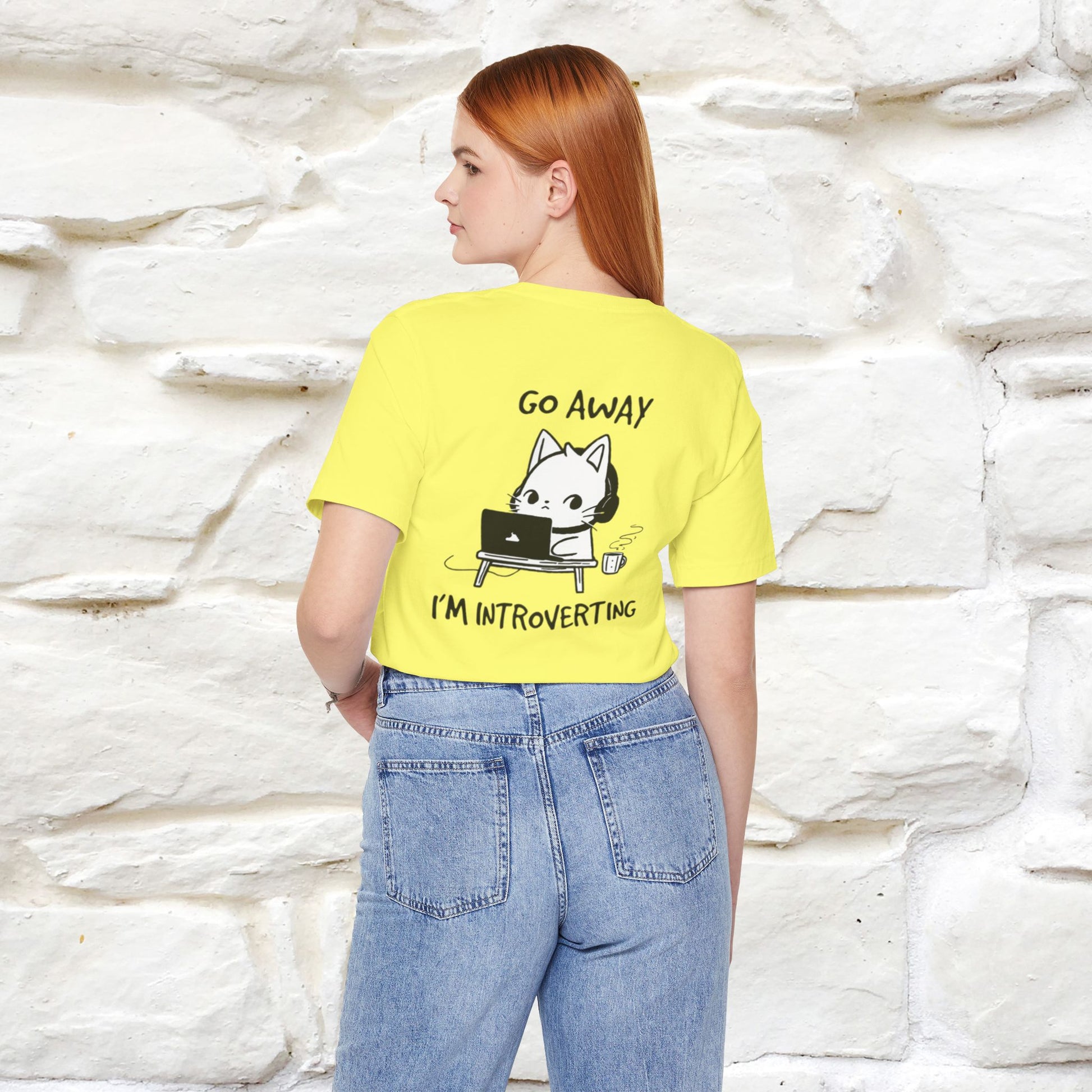 ''Go Away, I’m Introverting'' Cat T-Shirt | Nunu & Miao Studio - Nunu&Miao Studio