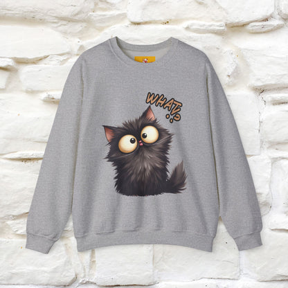 "What'' |Cat Sweatshirt | Nunu&Miao Studio