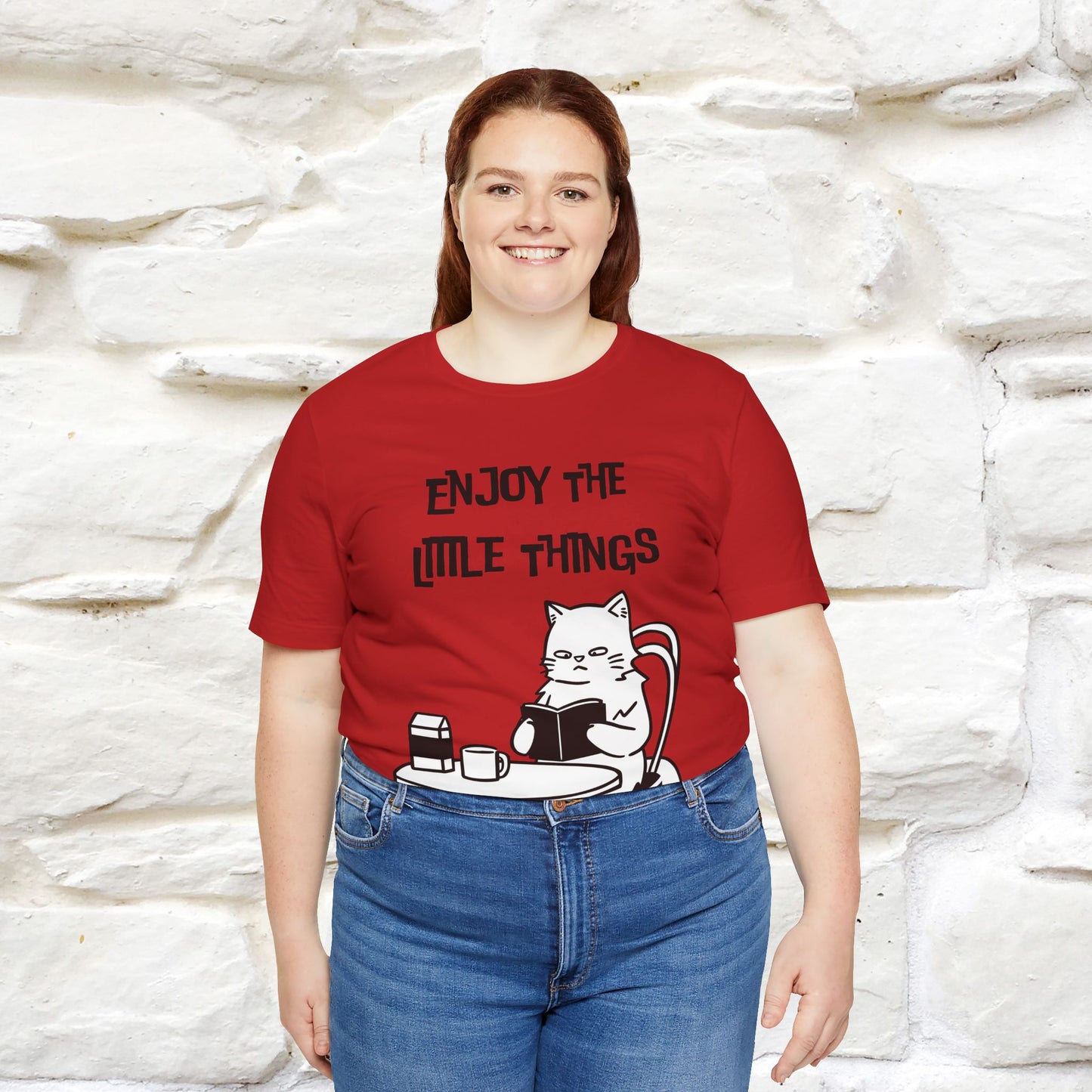 "Enjoy The Little Things." Cat T-Shirt | Nunu&Miao Studio