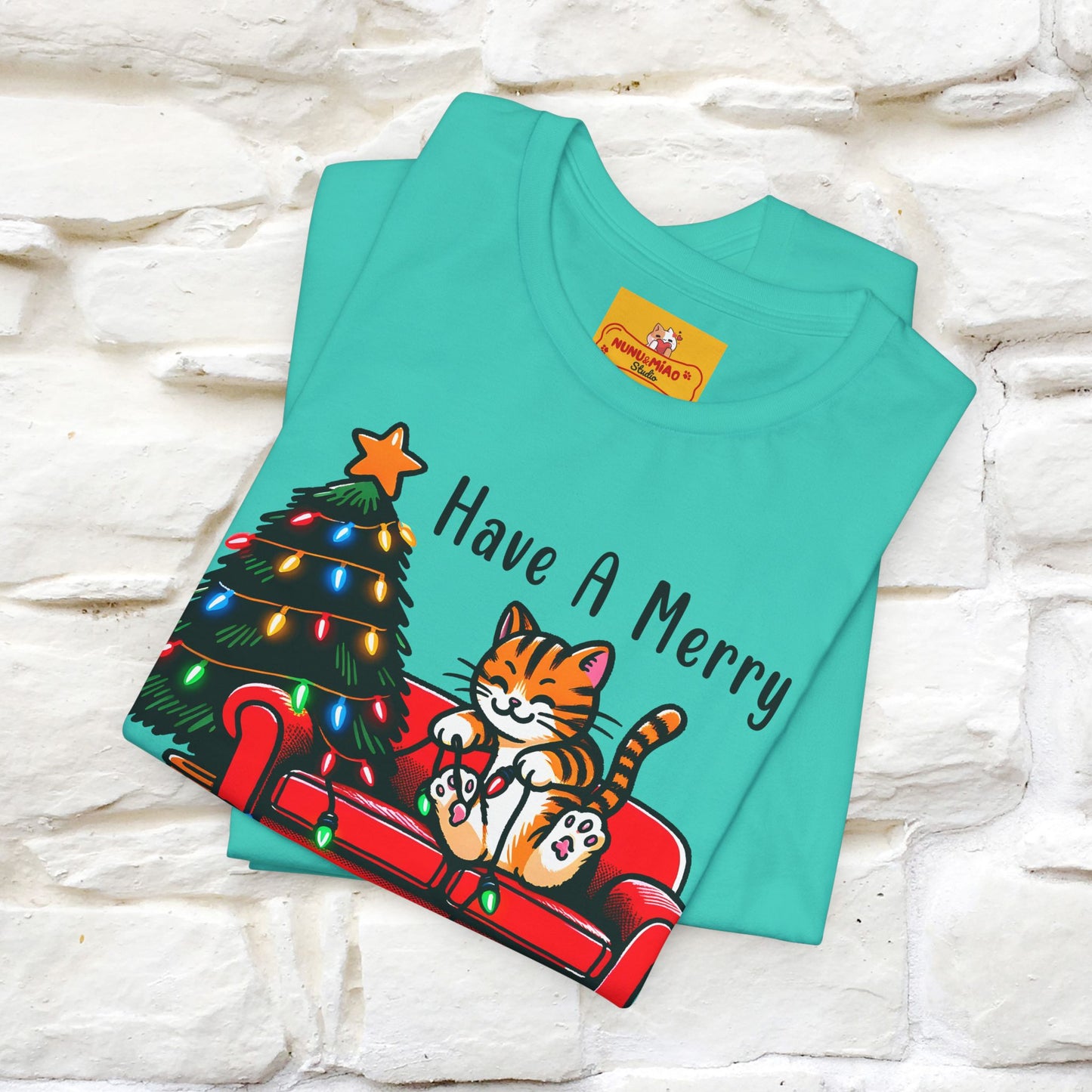"Have A Merry..." |Funny Cat  T-Shirt | Nunu&Miao Studio