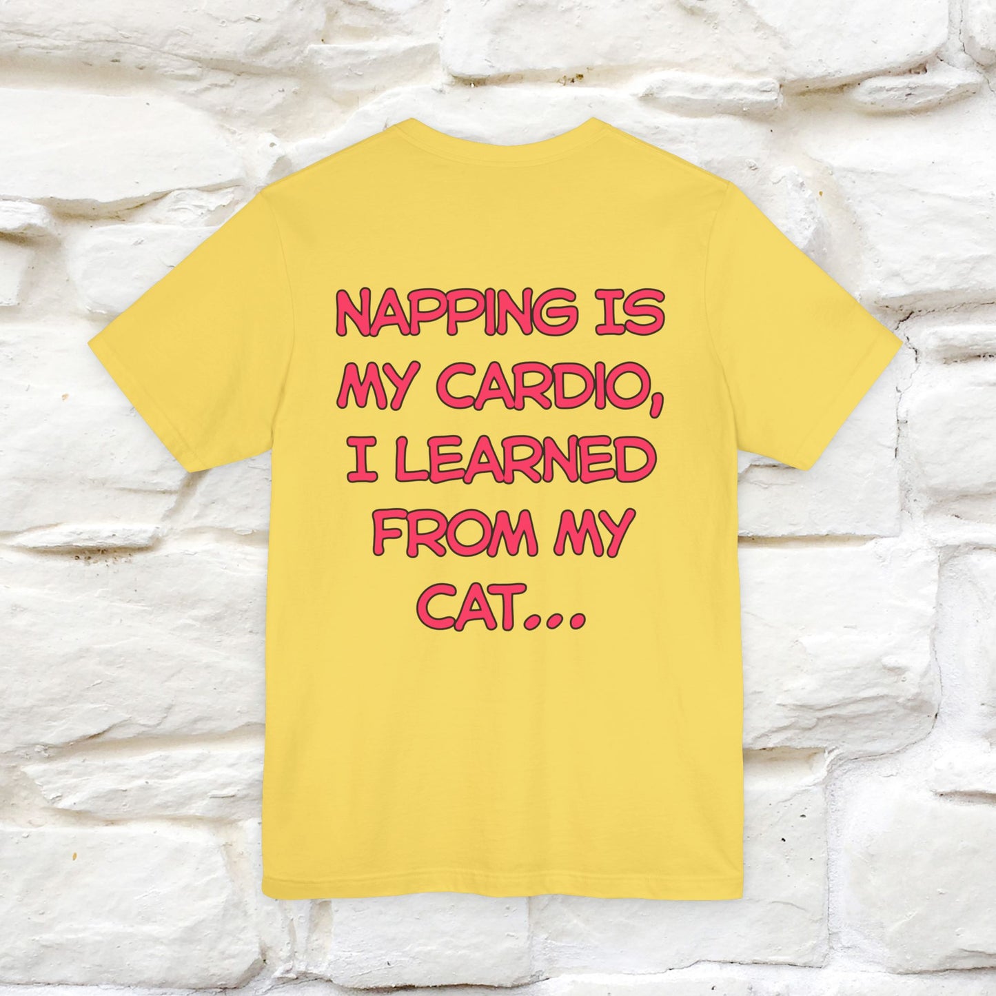 "Napping Is My Cardio, I Learned From My Cat…" Funny Cat T-shirt | Nunu&Miao Studio - Nunu&Miao Studio