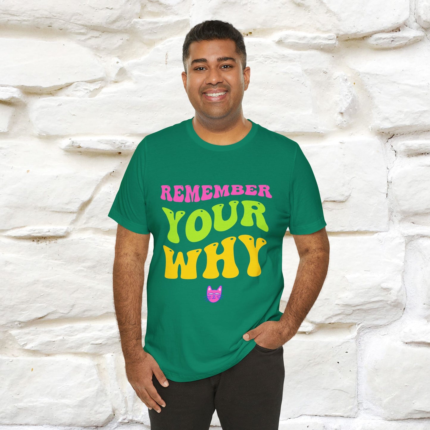 "Remember Your Why" |Cat T-Shirt | Nunu&Miao Studio - Nunu&Miao Studio