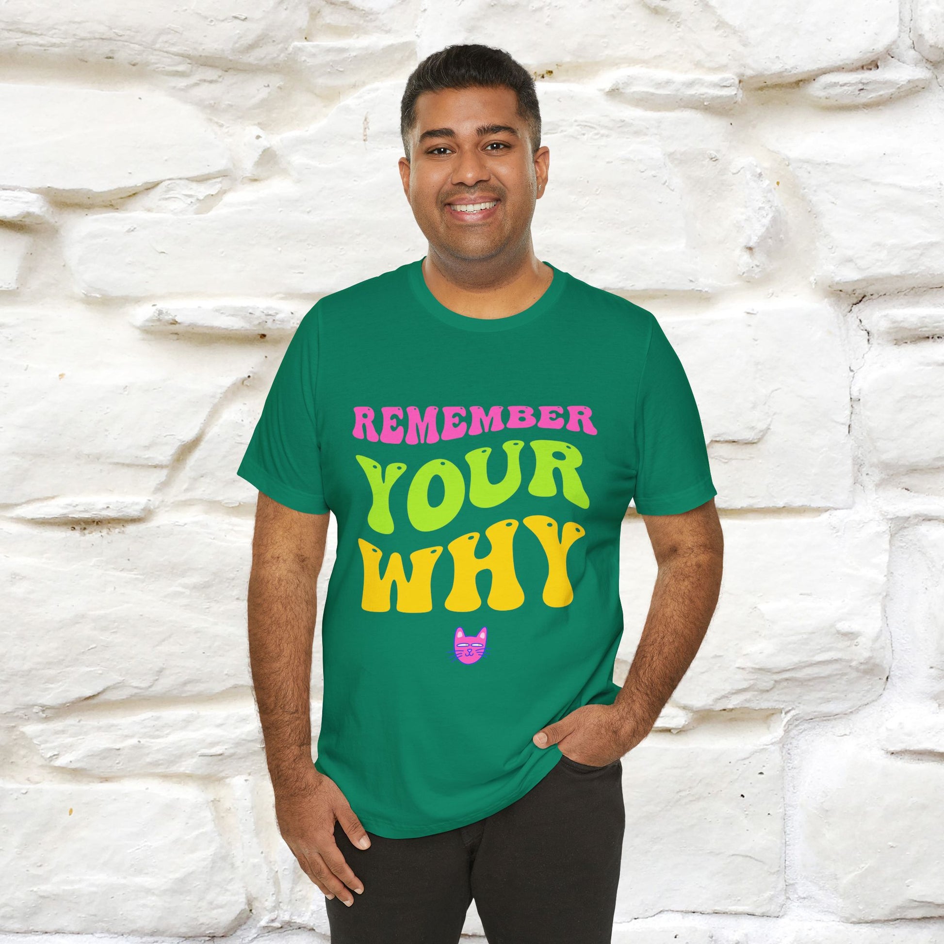 "Remember Your Why" |Cat T-Shirt | Nunu&Miao Studio - Nunu&Miao Studio