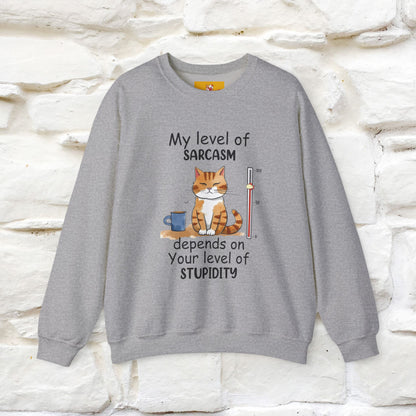 "My Level Of Sarcasm...'' |Cat Sweatshirt | Nunu&Miao Studio
