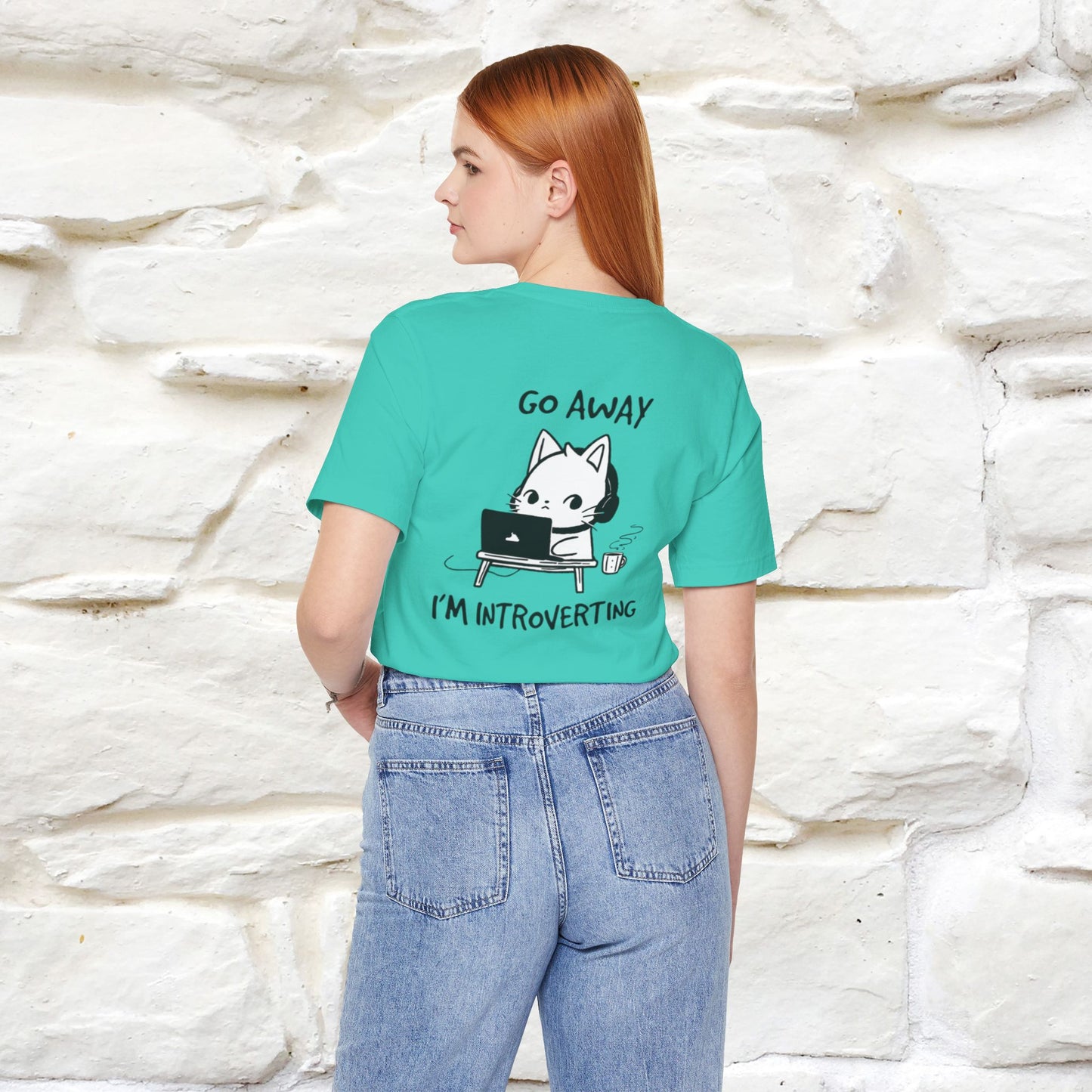 ''Go Away, I’m Introverting'' Cat T-Shirt | Nunu & Miao Studio - Nunu&Miao Studio