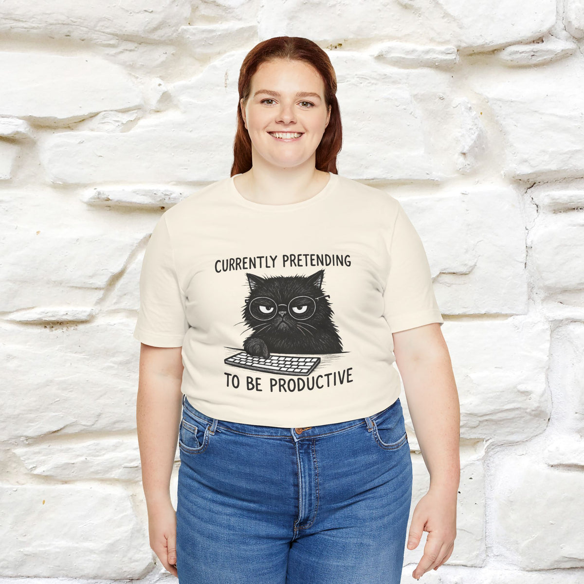 "Currently Pretending To Be Productive" |Cat T-Shirt | Nunu&Miao Studio