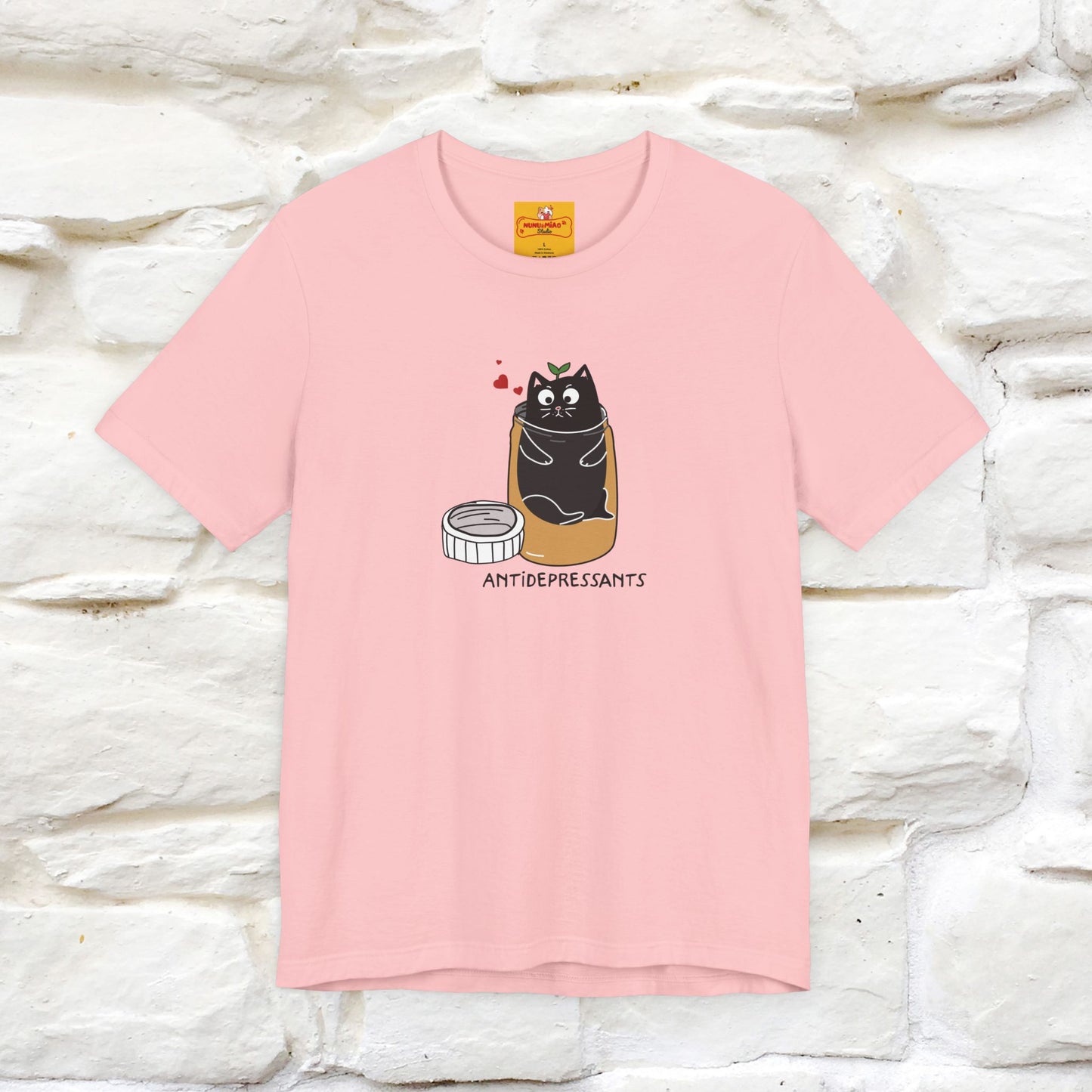 "Antidepressants" Cat T-Shirt | Front & Back Design | Nunu&Miao Studio - Nunu&Miao Studio