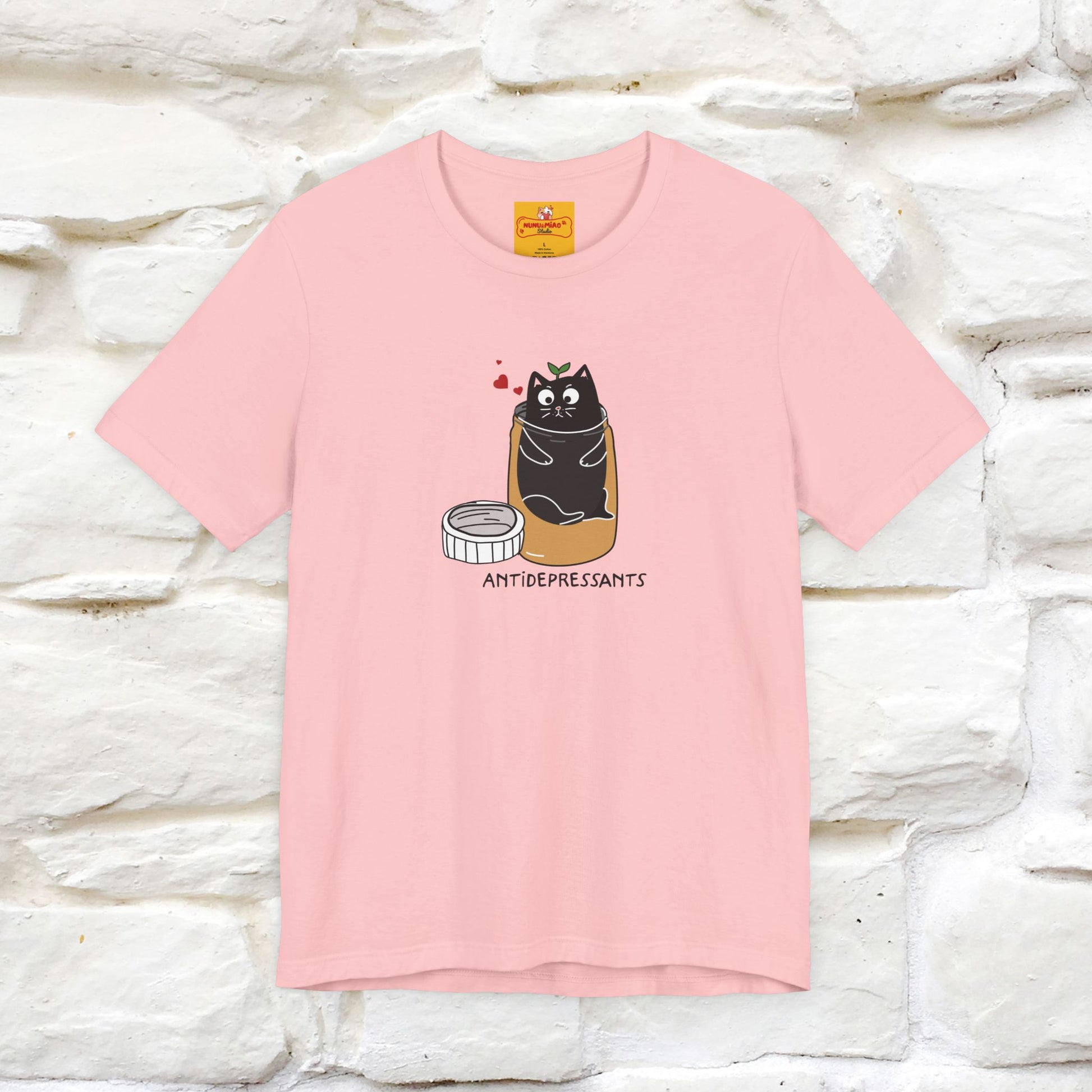 "Antidepressants" Cat T-Shirt | Front & Back Design | Nunu&Miao Studio - Nunu&Miao Studio