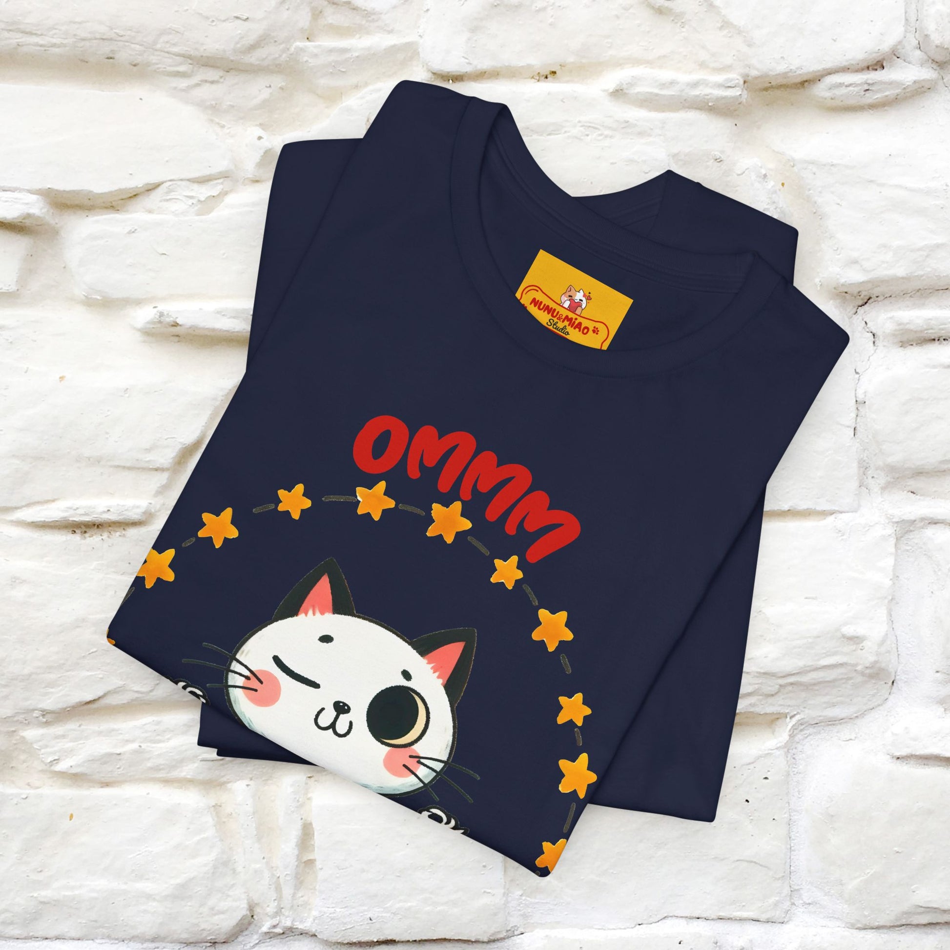 ''Ommm, Keep Calm'' Cat T-Shirt | Nunu&Miao Studio - Nunu&Miao Studio
