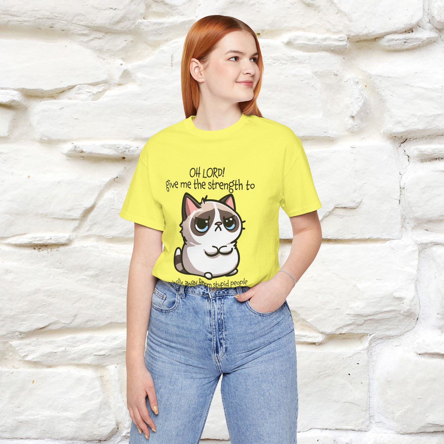 ''Oh Lord! Give Me Strength to ...'' Cat T-Shirt |  | Nunu&Miao Studio - Nunu&Miao Studio
