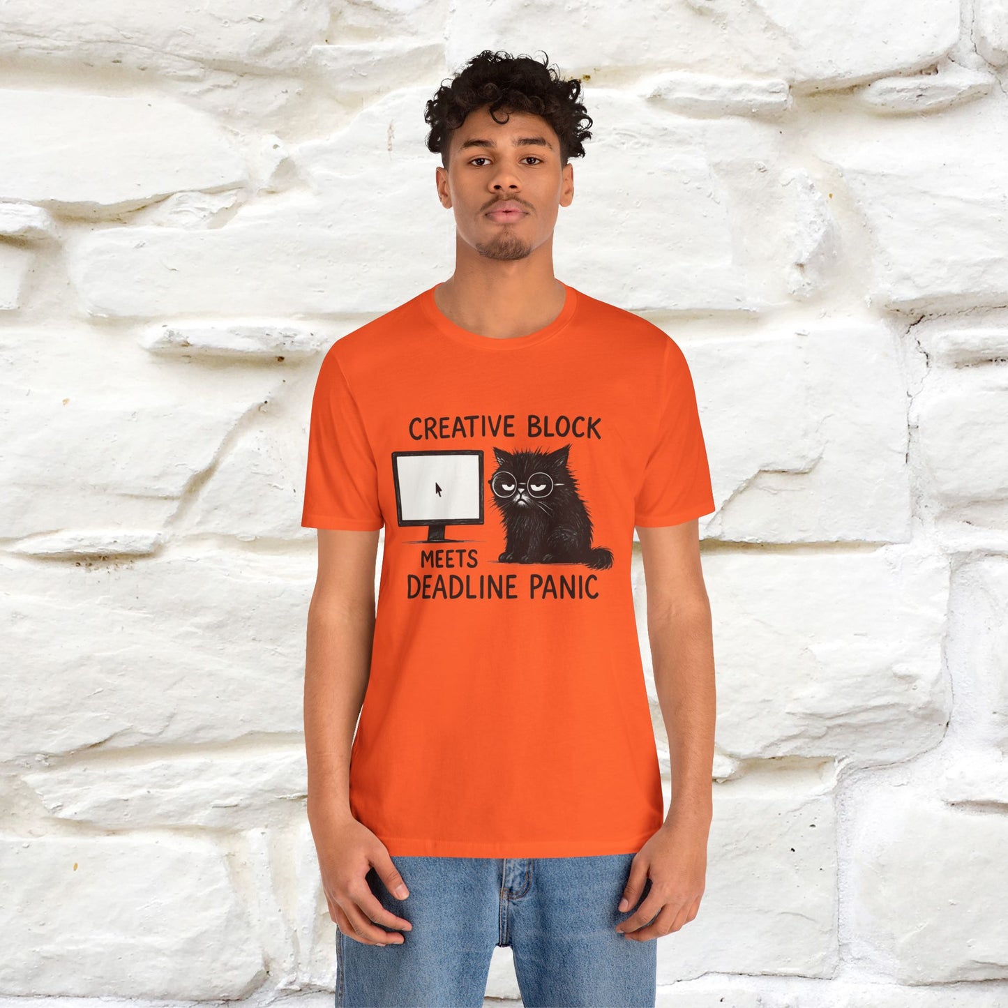 "Creative Block Meets Deadline..." |Cat T-Shirt | Nunu&Miao Studio - Nunu&Miao Studio