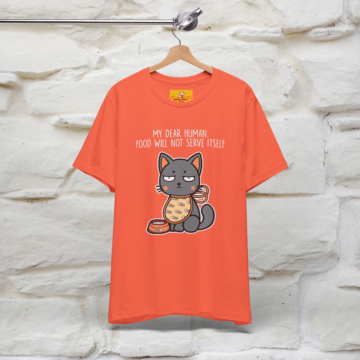 "Dear Human, Food Will Not Serve Itself" |Cat T-Shirt | Nunu&Miao Studio - Nunu&Miao Studio