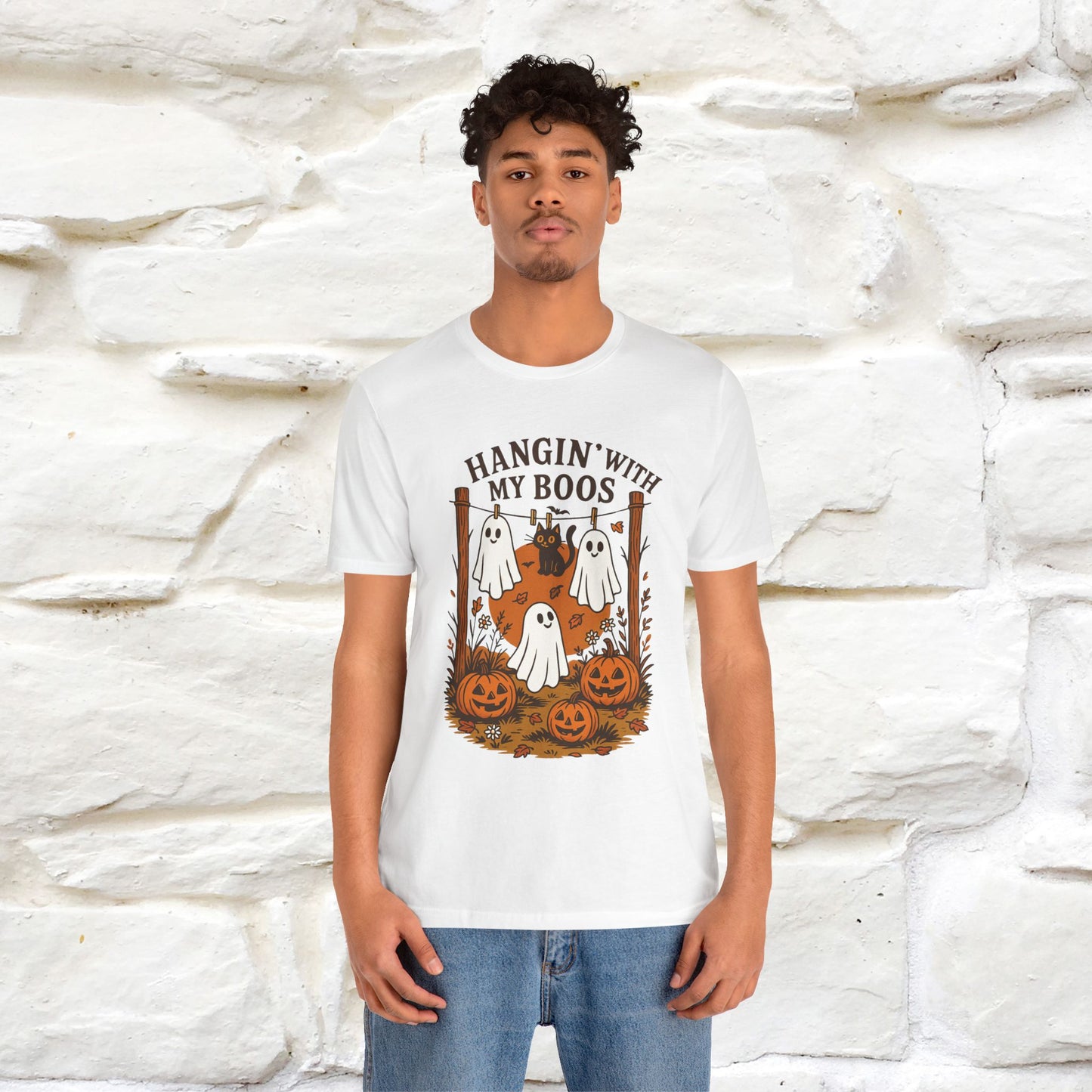 "Hanging With My Boos" Halloween Cat T-shirt |Nunu&Miao Studio - Nunu&Miao Studio