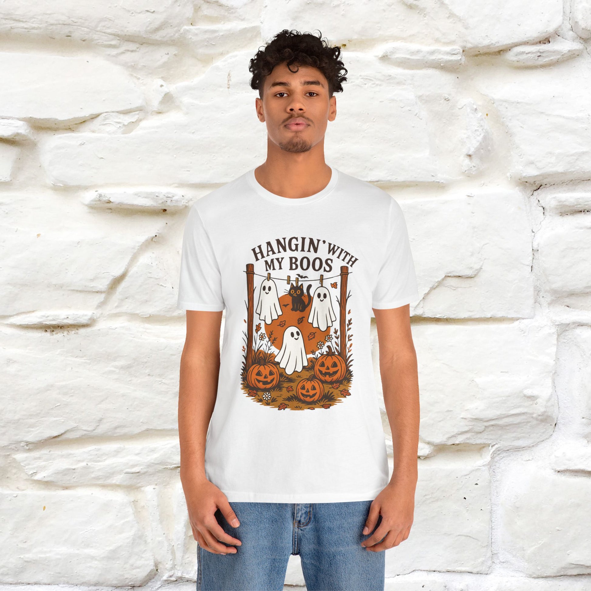 "Hanging With My Boos" Halloween Cat T-shirt |Nunu&Miao Studio - Nunu&Miao Studio