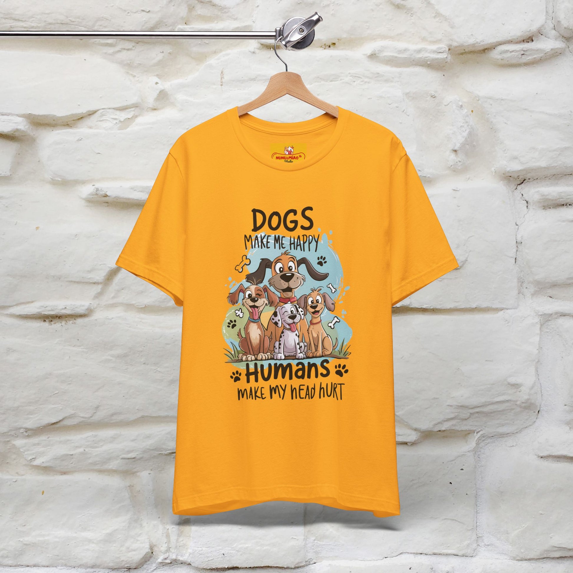 " Dogs Make Me Happy ..."  T-shirt |Nunu&Miao Studio - Nunu&Miao Studio