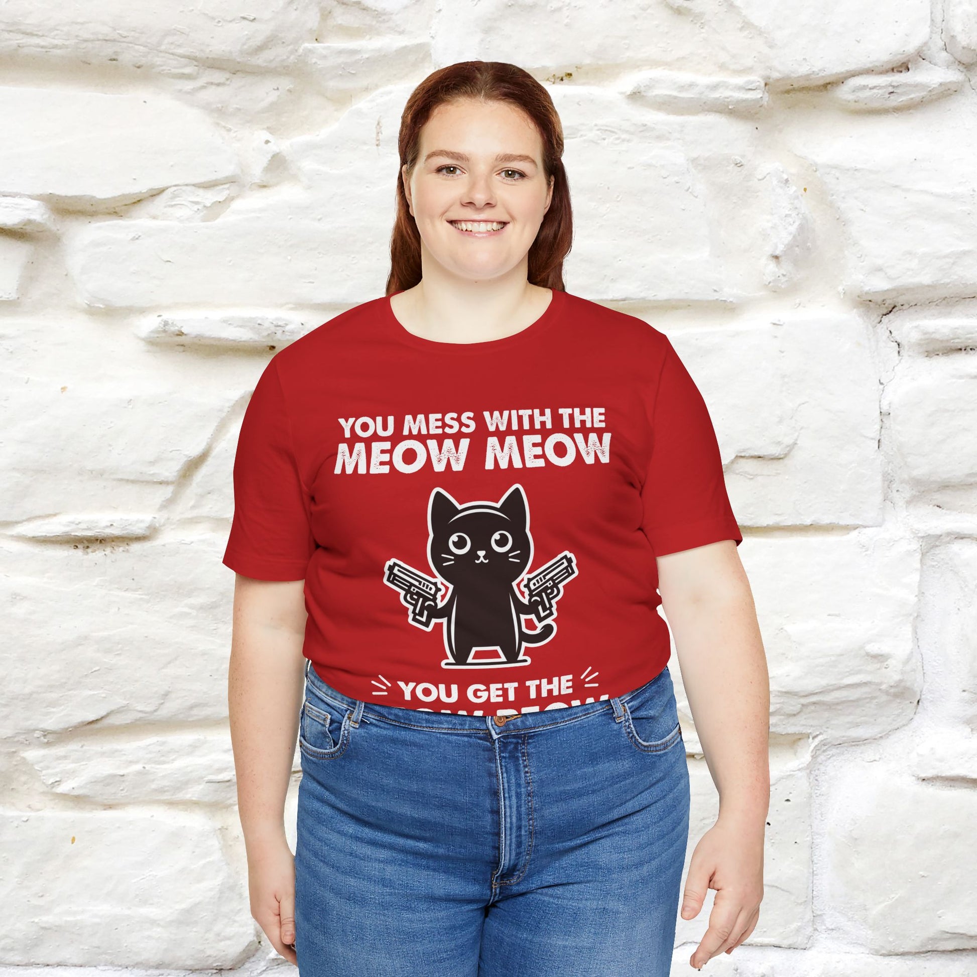 "You Mess With The Meow Meow, You Get The Peow Peow" Cat T-shirt |Nunu&Miao Studio - Nunu&Miao Studio