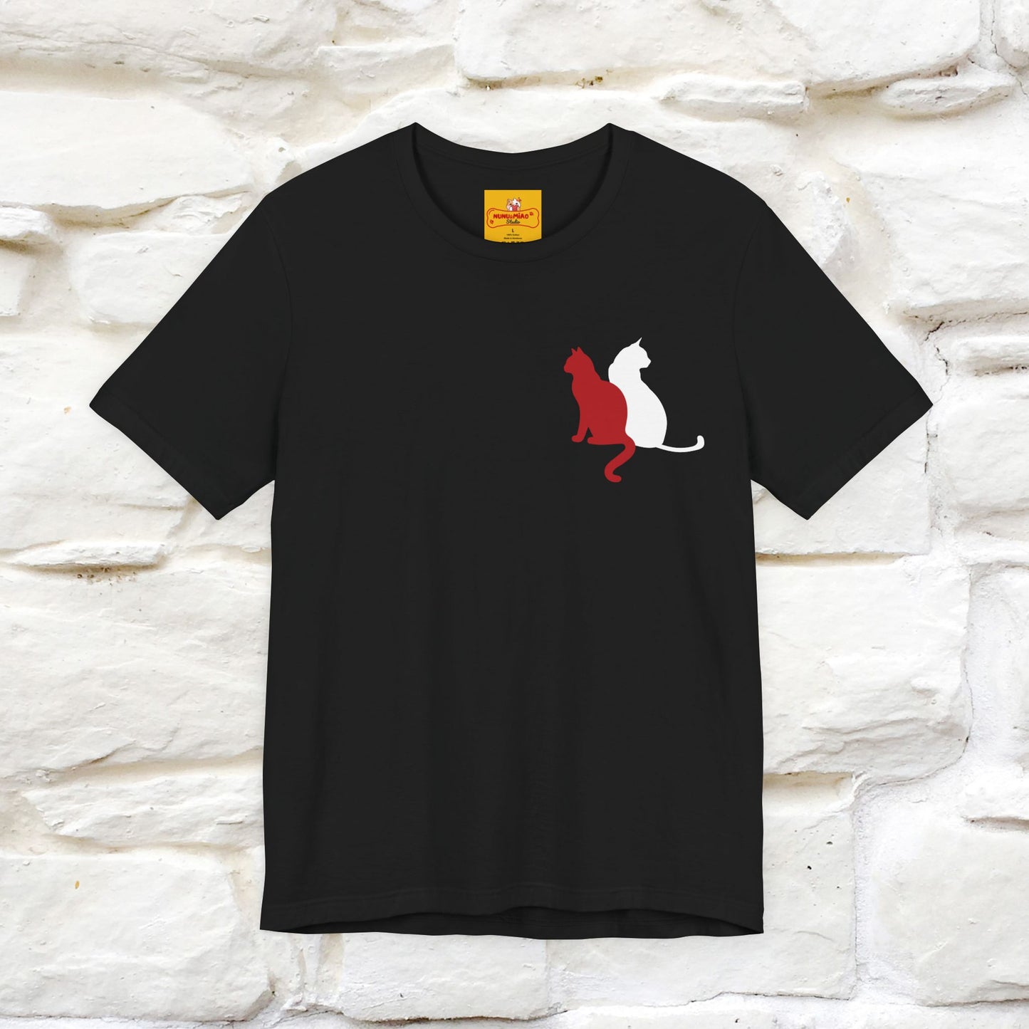 ''Modern Shapes'' Cat T-Shirt Front and Back Design | Nunu&Miao Studio - Nunu&Miao Studio