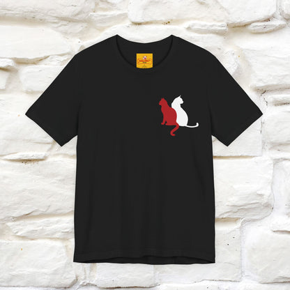 ''Modern Shapes'' Cat T-Shirt Front and Back Design | Nunu&Miao Studio - Nunu&Miao Studio