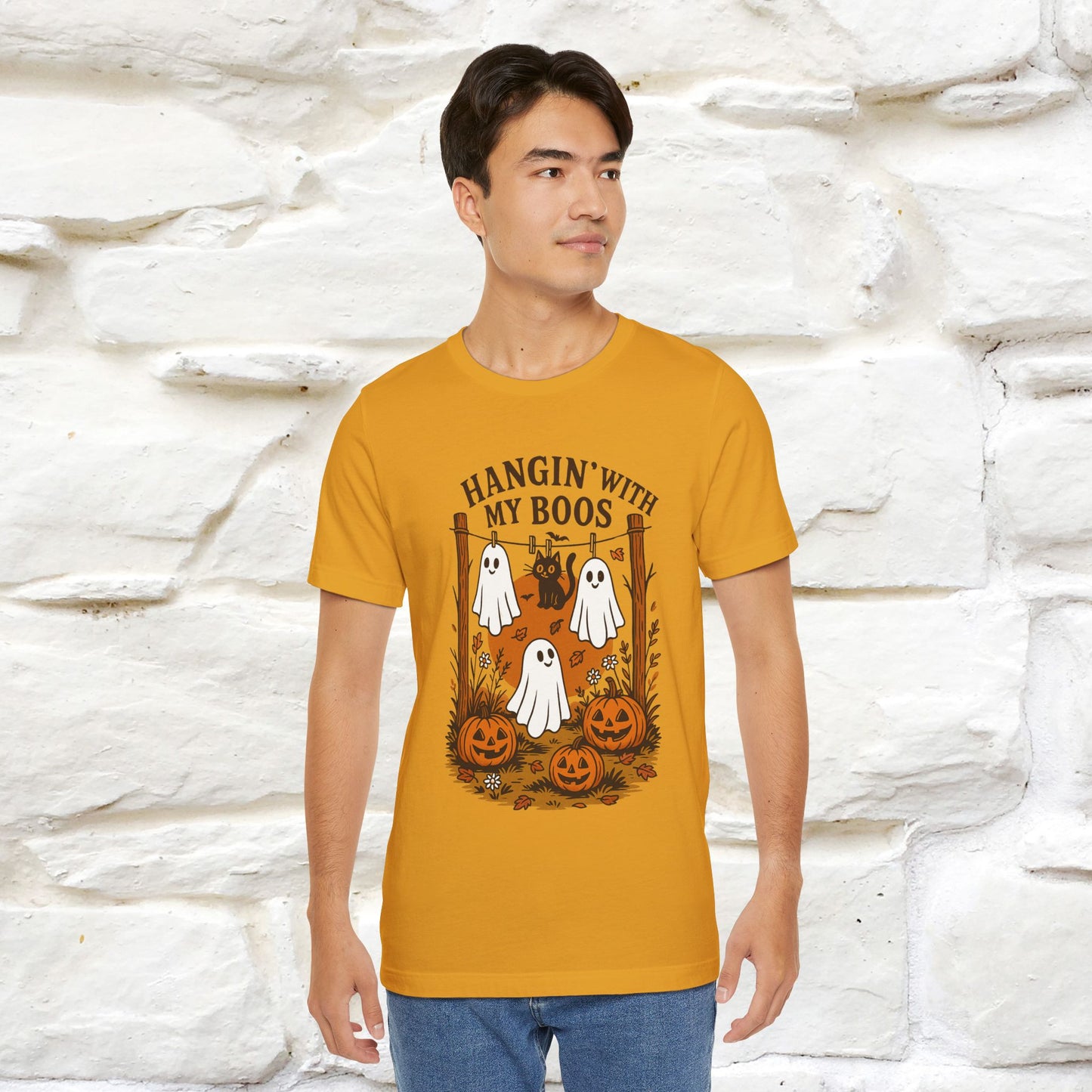 "Hanging With My Boos" Halloween Cat T-shirt |Nunu&Miao Studio - Nunu&Miao Studio