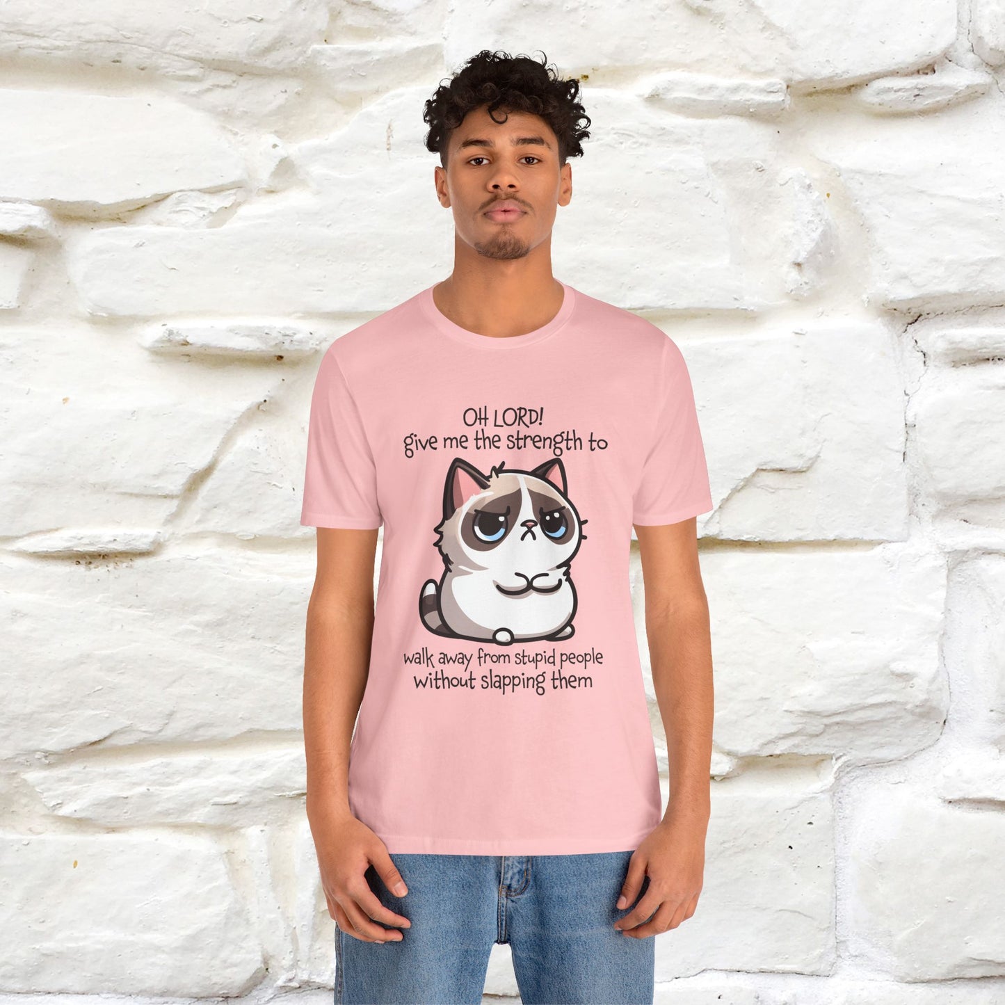 ''Oh Lord! Give Me Strength to ...'' Cat T-Shirt |  | Nunu&Miao Studio - Nunu&Miao Studio
