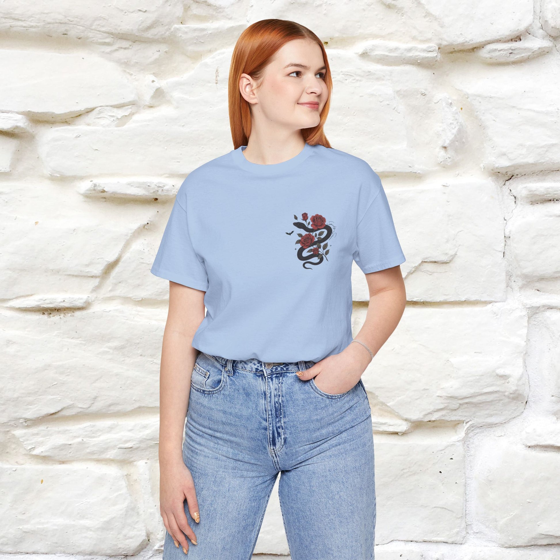 "The Rose and The Snake " Halloween T-shirt |Nunu&Miao Studio - Nunu&Miao Studio