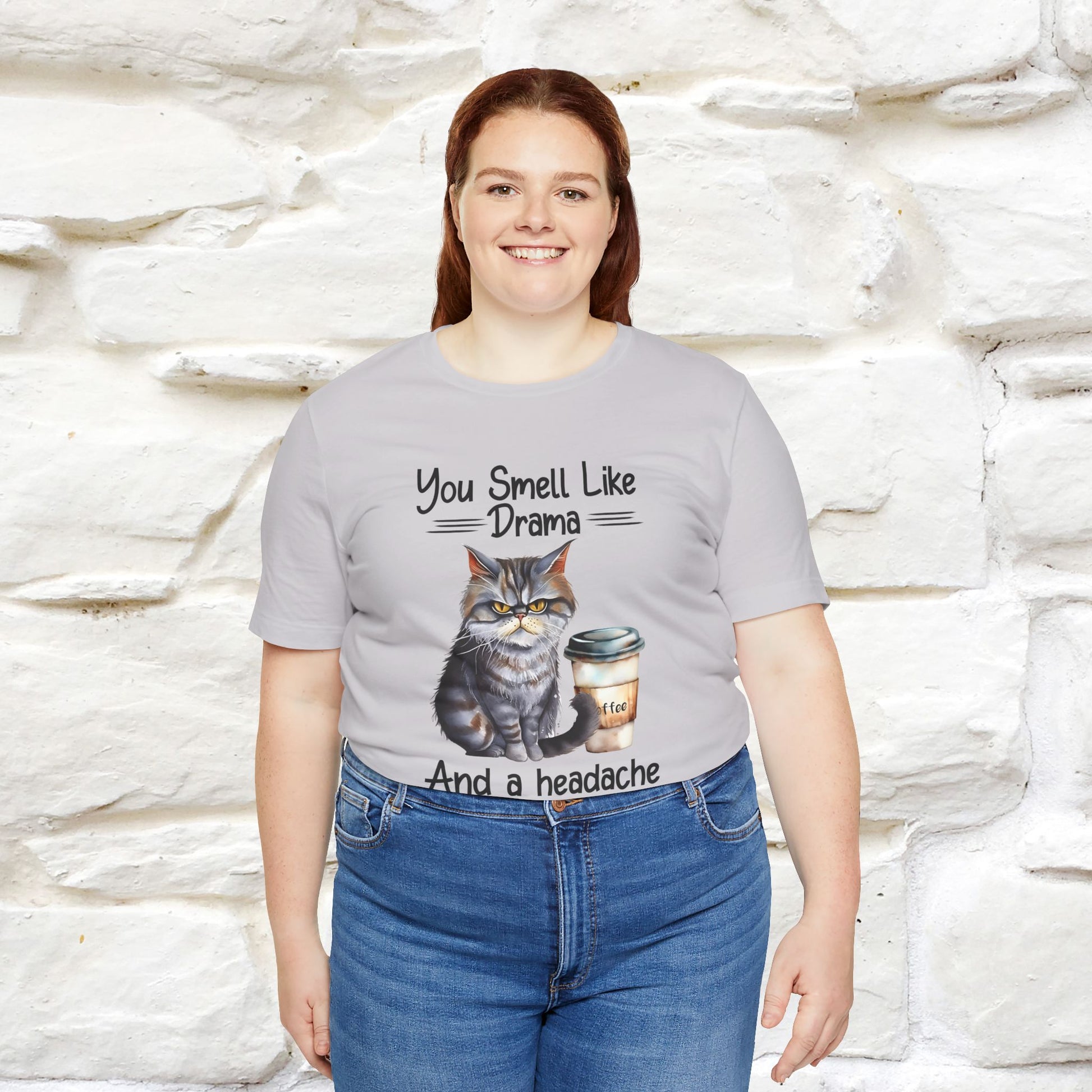 You Smell Like Drama and a Headache" Cat T-Shirt for Men & Women | 100% Cotton* - Nunu&Miao Studio