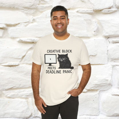 "Creative Block Meets Deadline..." |Cat T-Shirt | Nunu&Miao Studio - Nunu&Miao Studio