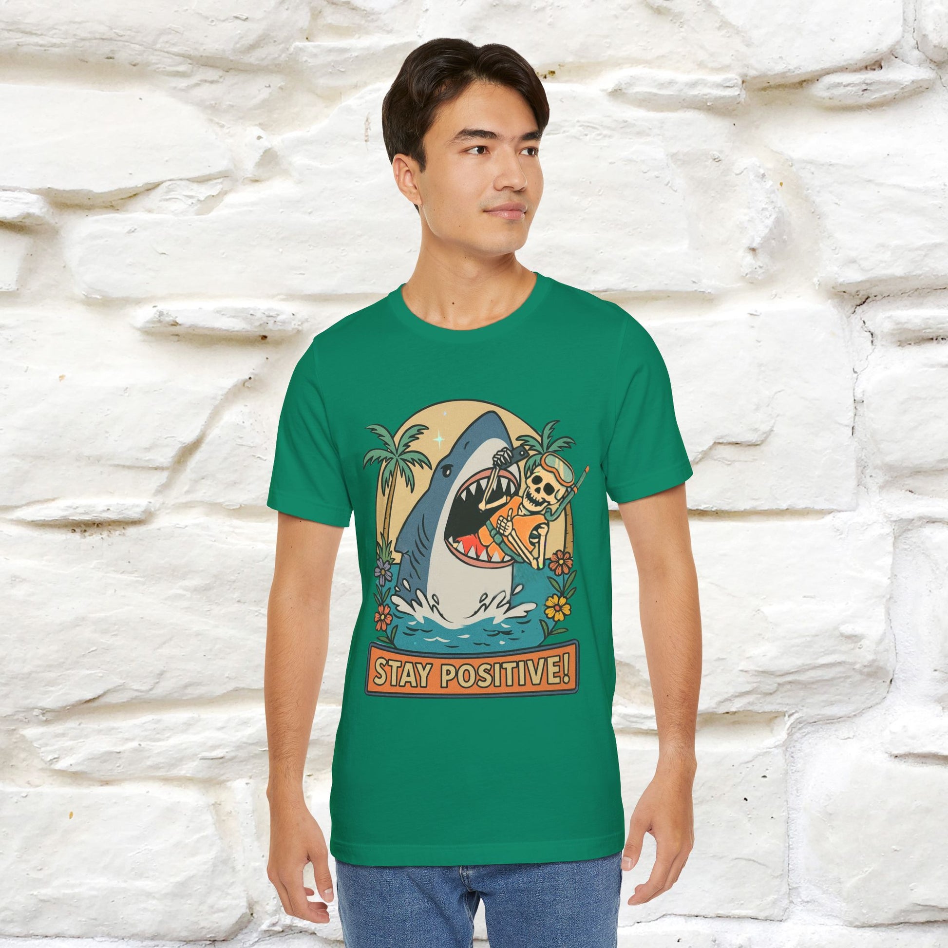 "Stay Positive" Funny T-shirt |Nunu&Miao Studio - Nunu&Miao Studio