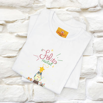 "Feliz Natal" Cat T-shirt|Nunu&Miao Studio - Nunu&Miao Studio
