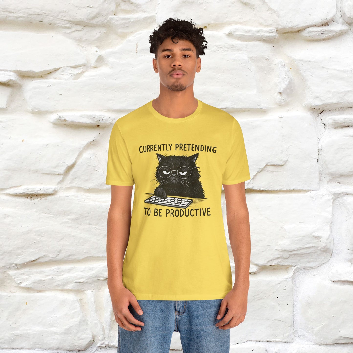 "Currently Pretending To Be Productive" |Cat T-Shirt | Nunu&Miao Studio - Nunu&Miao Studio