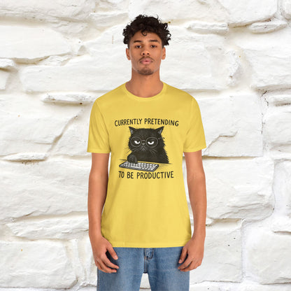 "Currently Pretending To Be Productive" |Cat T-Shirt | Nunu&Miao Studio - Nunu&Miao Studio