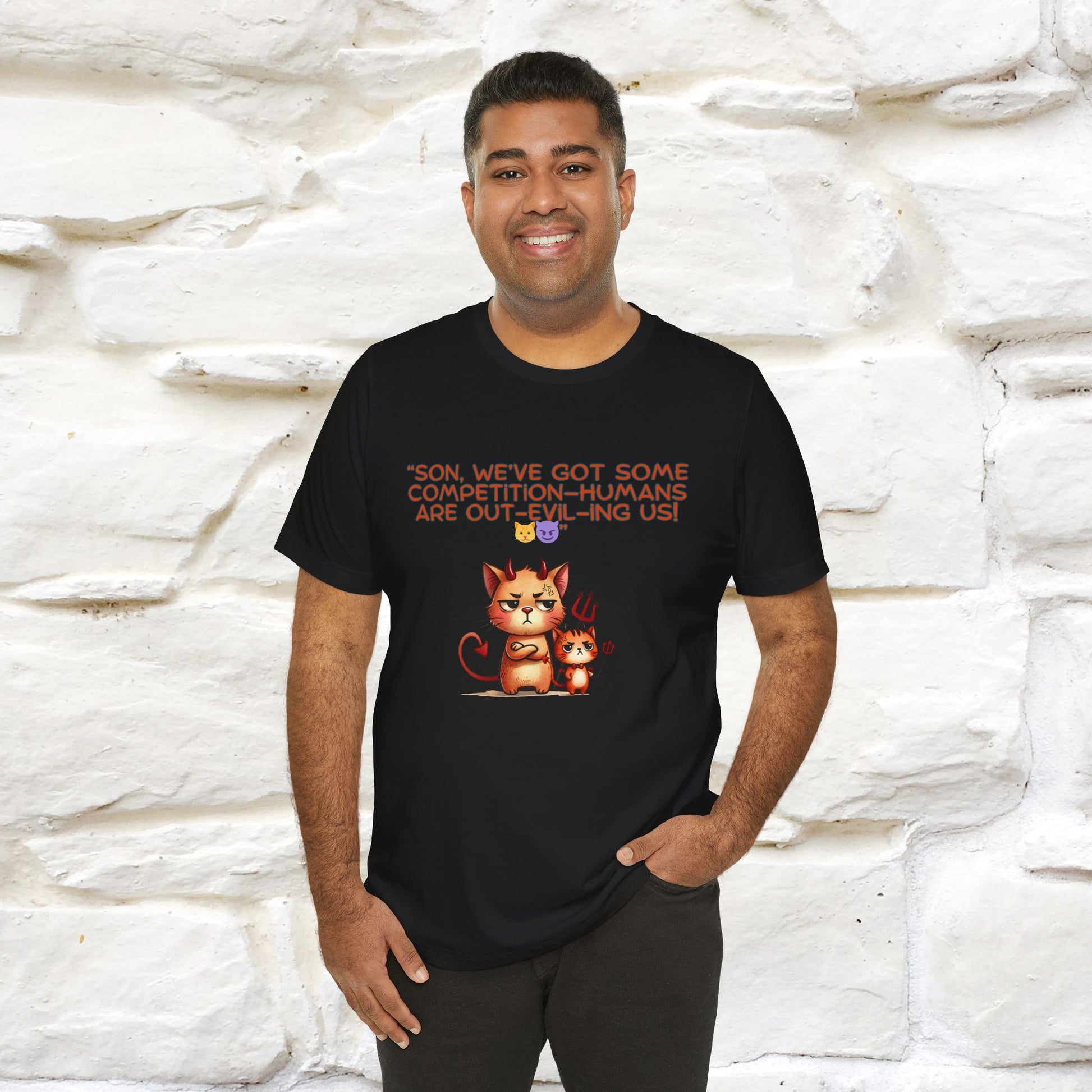 "Humans Are Out-Evil-Ing Us." Cat  T-shirt |Nunu&Miao Studio - Nunu&Miao Studio