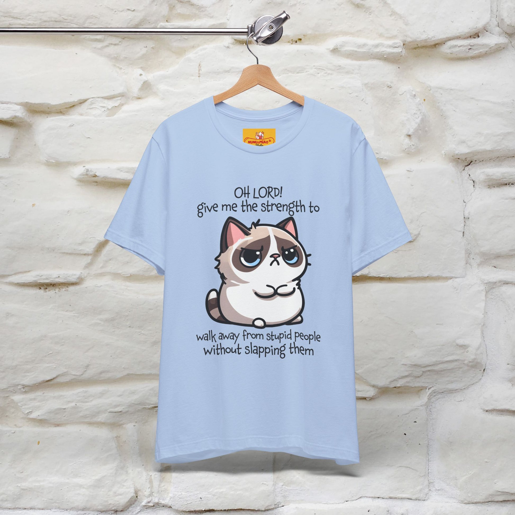 ''Oh Lord! Give Me Strength to ...'' Cat T-Shirt |  | Nunu&Miao Studio - Nunu&Miao Studio