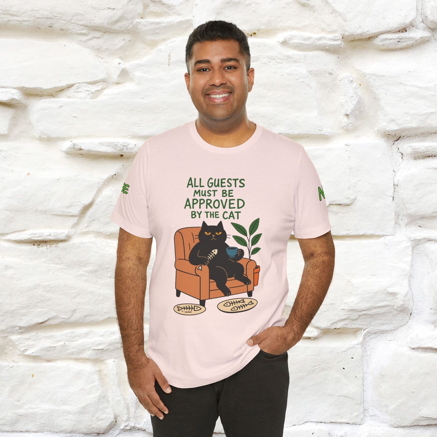 "All Guest Must Be Approved By The Cat - NO,MAYBE" Cat T-shirt |Nunu&Miao Studio - Nunu&Miao Studio