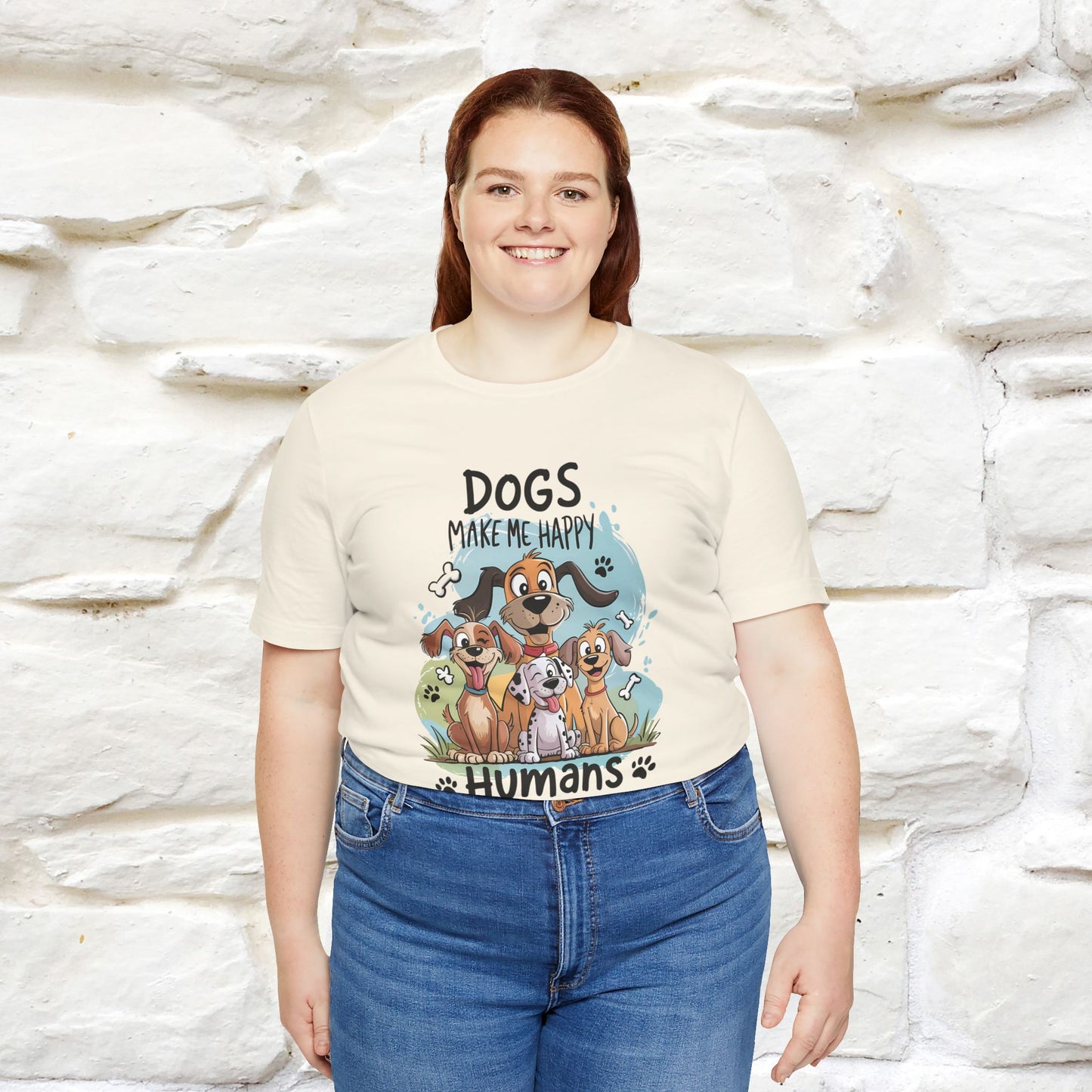 " Dogs Make Me Happy ..."  T-shirt |Nunu&Miao Studio - Nunu&Miao Studio