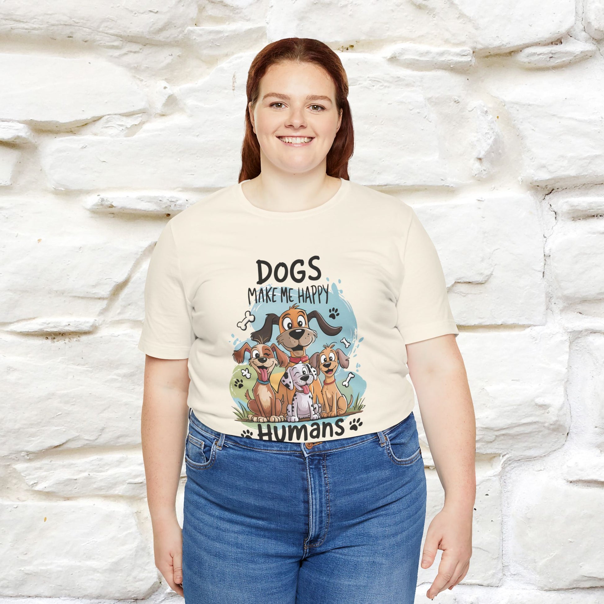 " Dogs Make Me Happy ..."  T-shirt |Nunu&Miao Studio - Nunu&Miao Studio