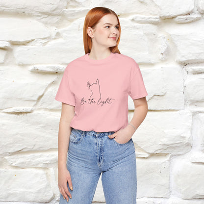 "Be The Light" Cat T-Shirt | Front & Back Design | Nunu&Miao Studio - Nunu&Miao Studio