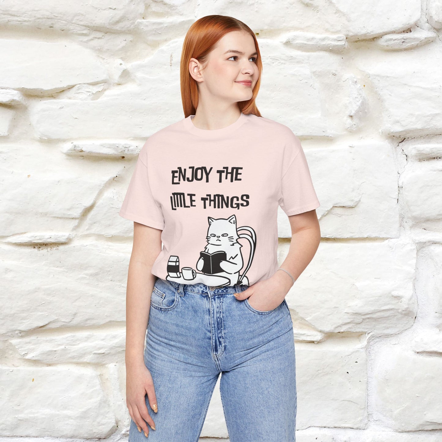 "Enjoy The Little Things." Cat T-Shirt | Nunu&Miao Studio
