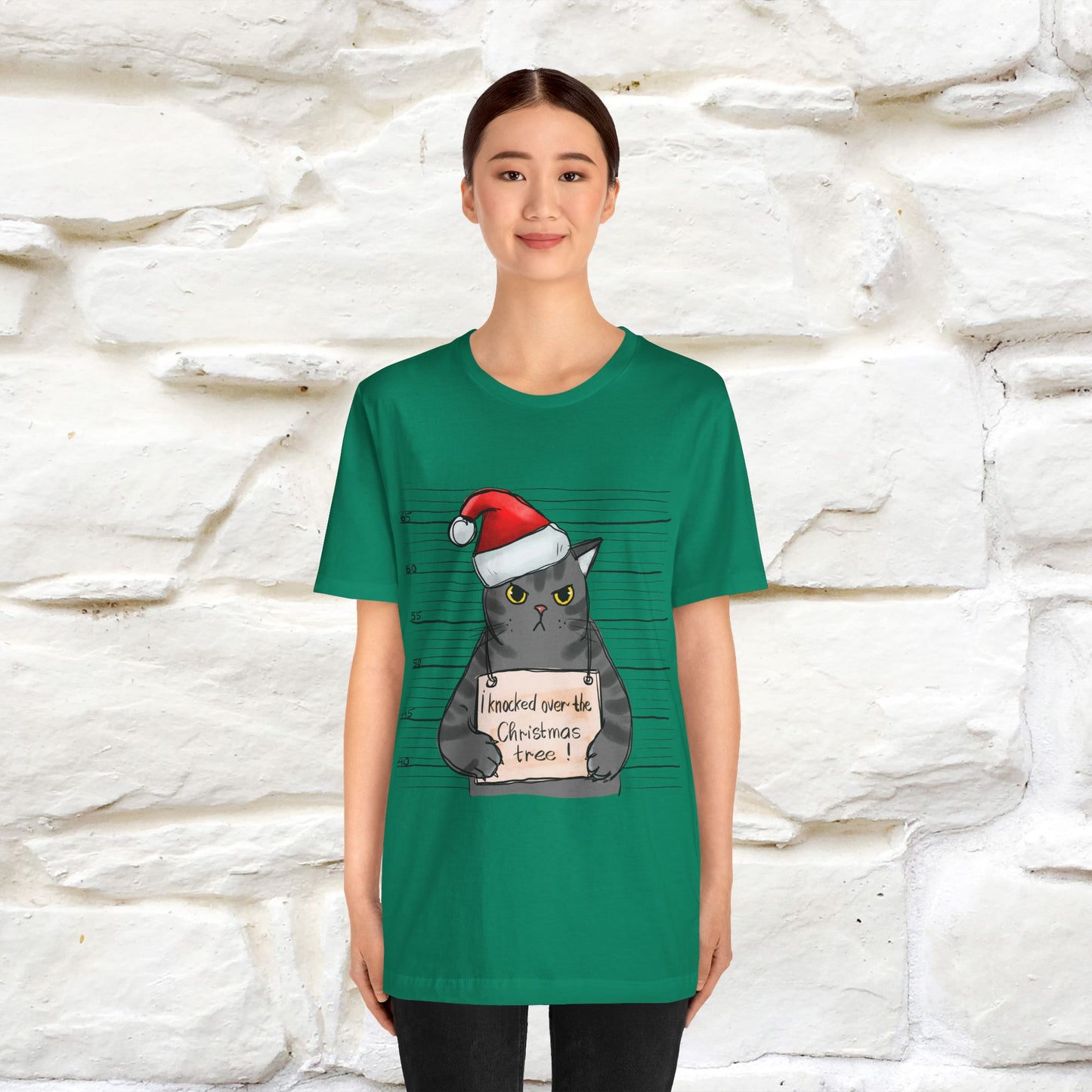 "I Knocked Over The Christmas Tree " |Funny Cat T-Shirt | Nunu&Miao Studio