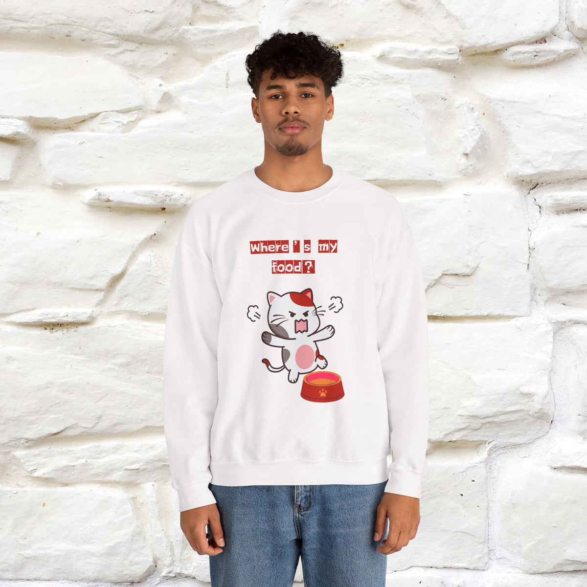 ''Where's My Food'' | Cute Cat Sweatshirt | Nunu&Miao Studio