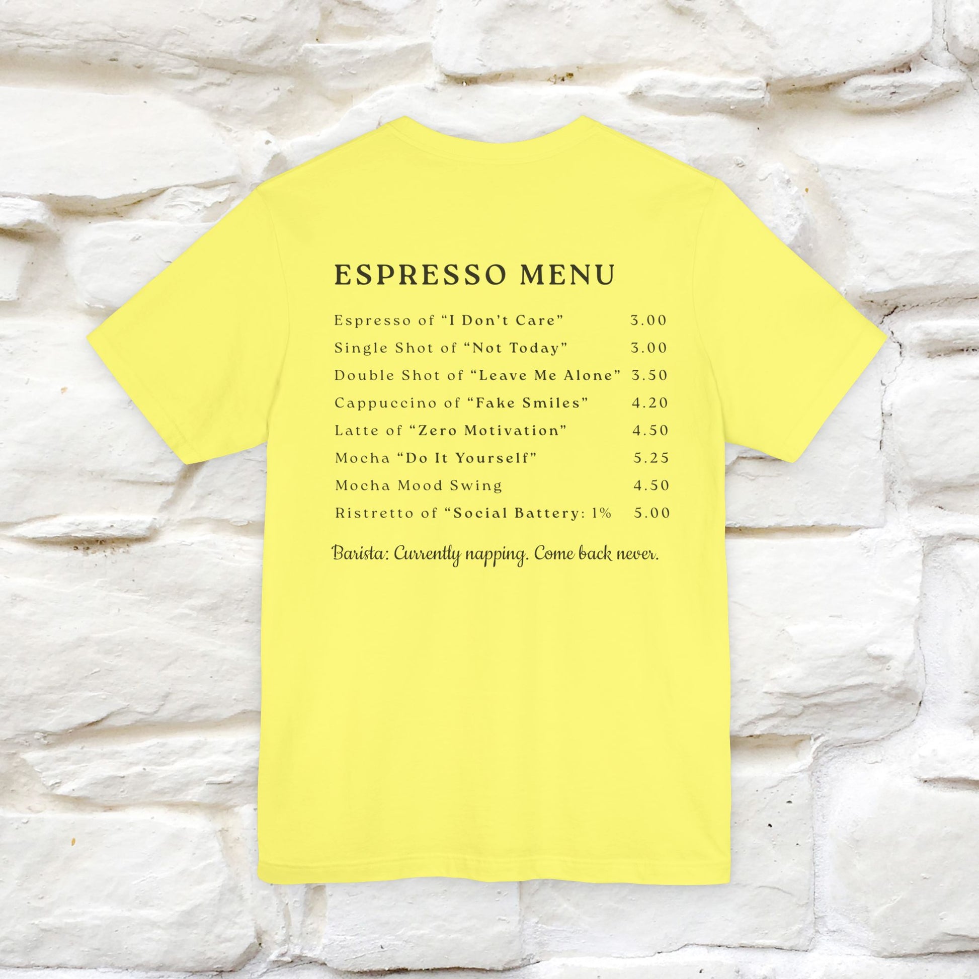 "More Espresso Less Depresso" |Cat T-Shirt | Nunu&Miao Studio - Nunu&Miao Studio