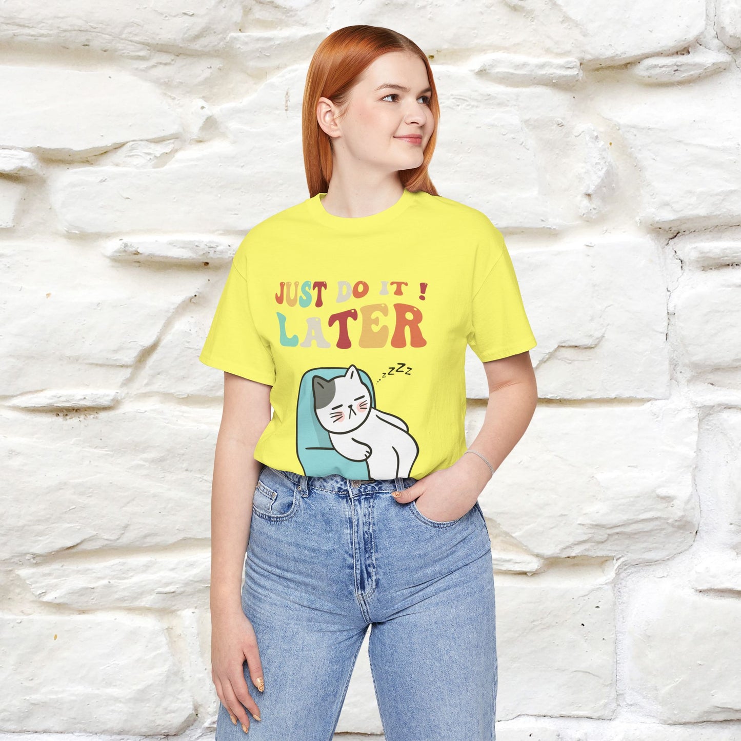 "Just Do It Later" Cat T-shirt |Nunu&Miao Studio - Nunu&Miao Studio