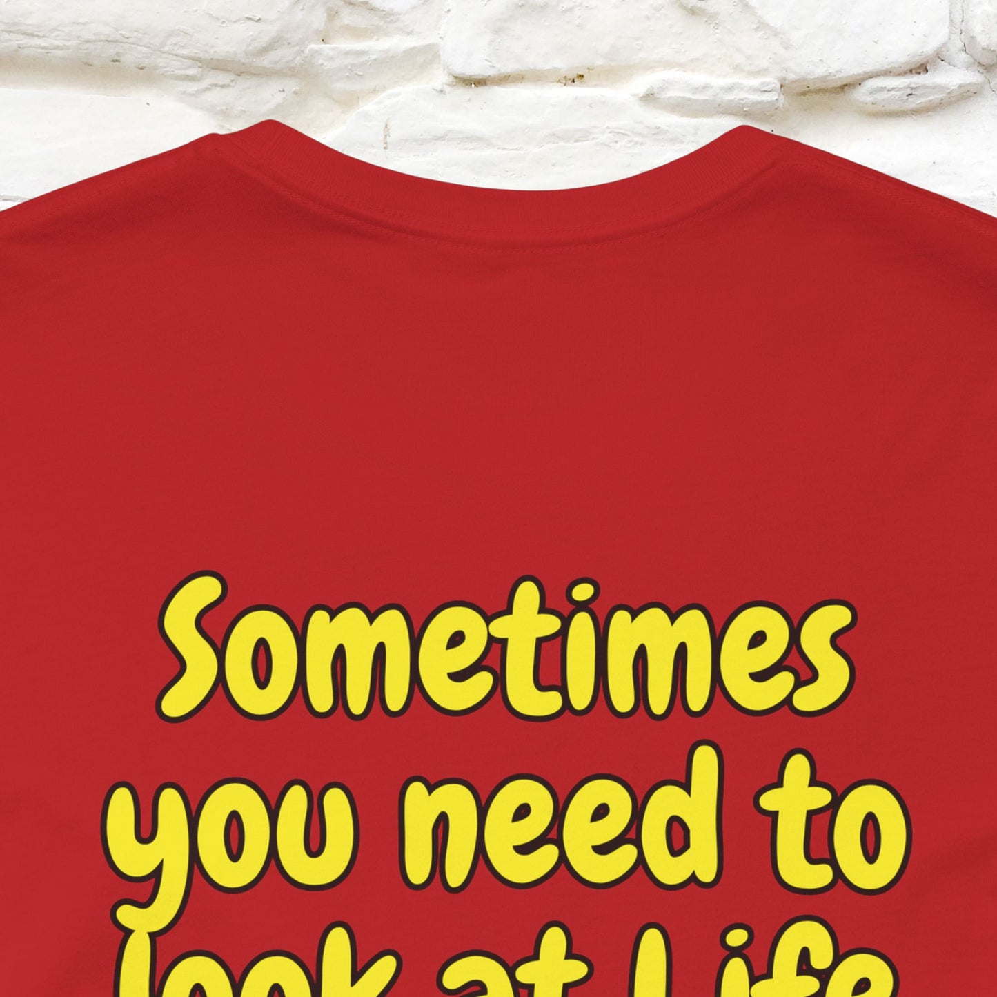 "Sometimes You Need to Look at Life from a Different Perspective" Cat T-Shirt | Front & Back Design | Nunu&Miao Studio - Nunu&Miao Studio